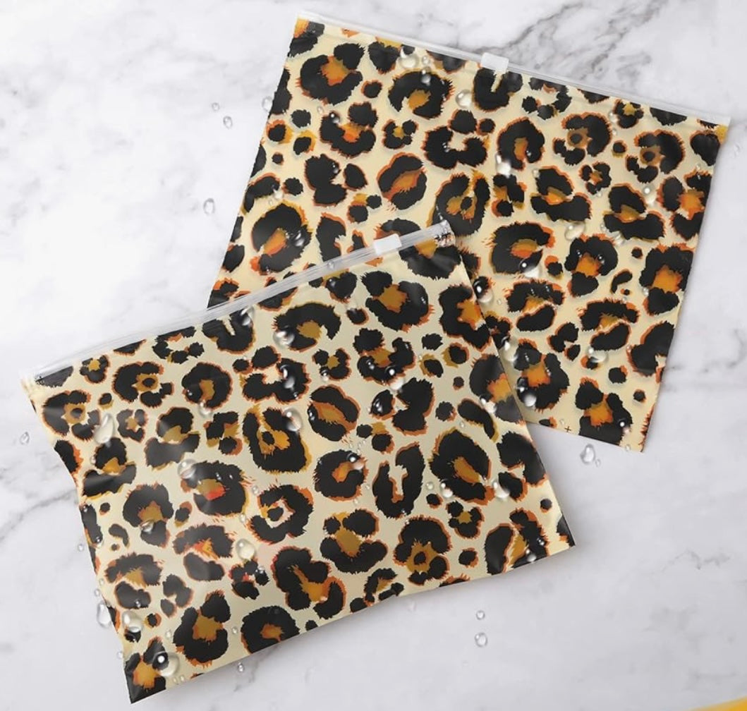 Reusable Waterproof Gift Pouch- Leopard