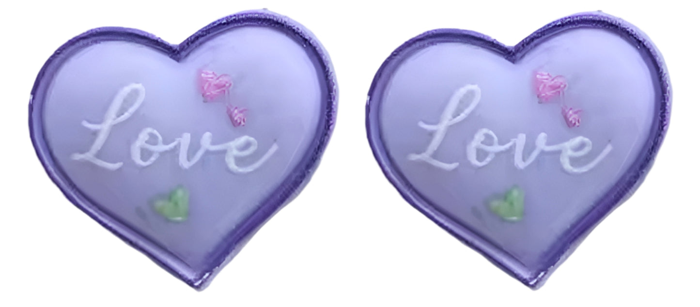 Valentine 2024 Resin Stud Earrings