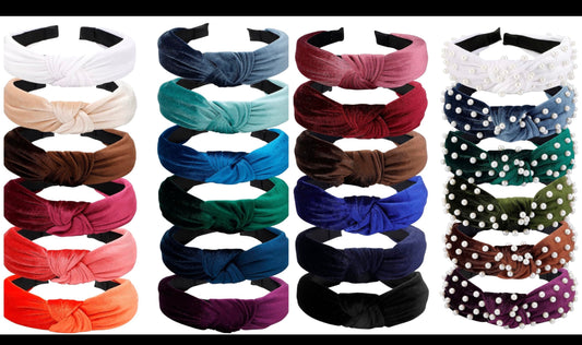 Random Regular/ Pearl Velvet Knotted Headbands