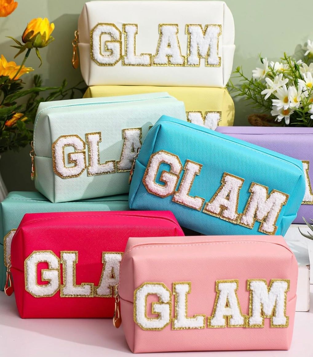 Random Color Glam Makeup Chenille Bag