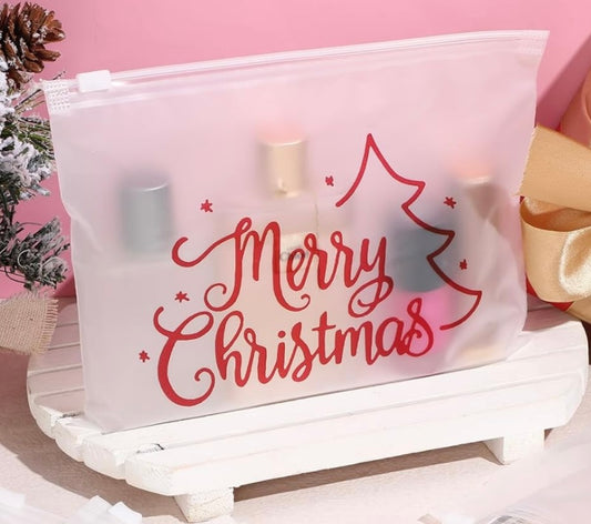 Reusable Waterproof Holiday Gift Pouch- Merry Christmas