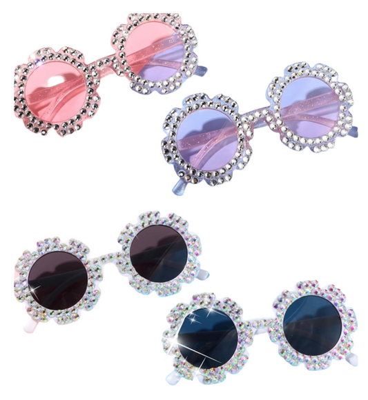 Rhinestone Toddler/Kid Flower Sunglasses