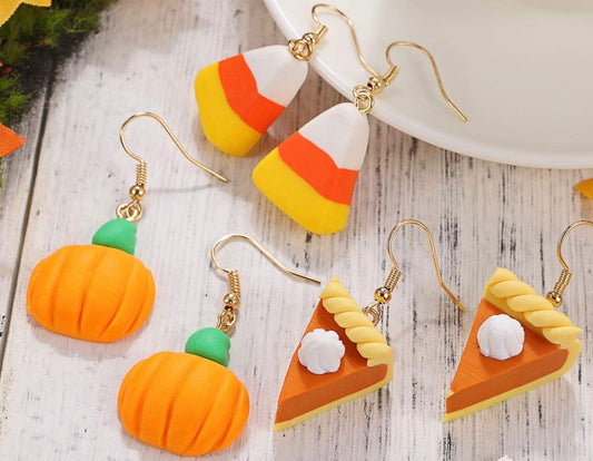 Fall Clay Dangle Earrings