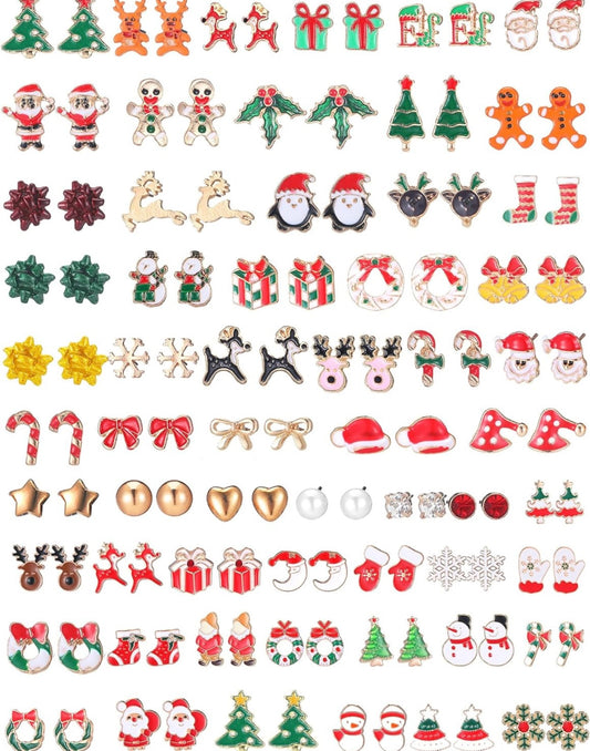 Random Christmas Enamel Stud Earrings