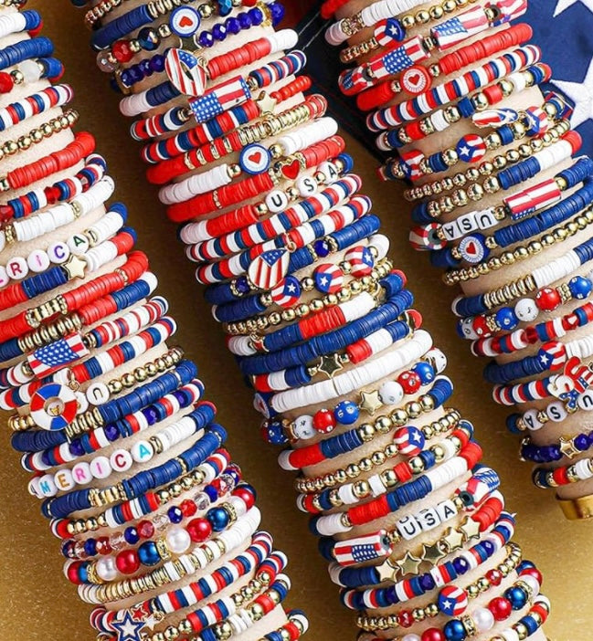 Random USA Fourth Of July Friendship Bracelet