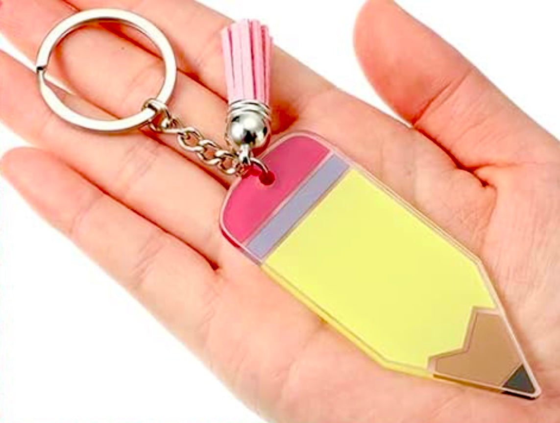 Teacher Appreciation Blank Pencil Keychain