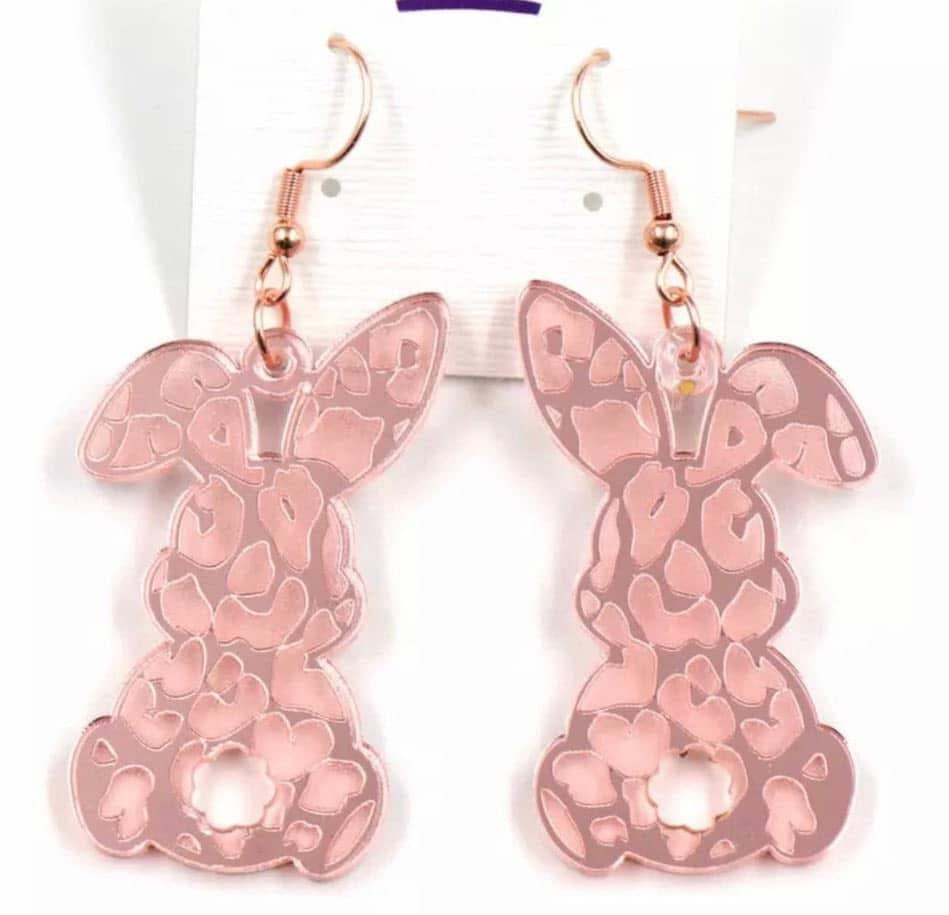 Rose gold Leopard Bunny