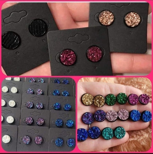 Random Druzy Stud Earrings