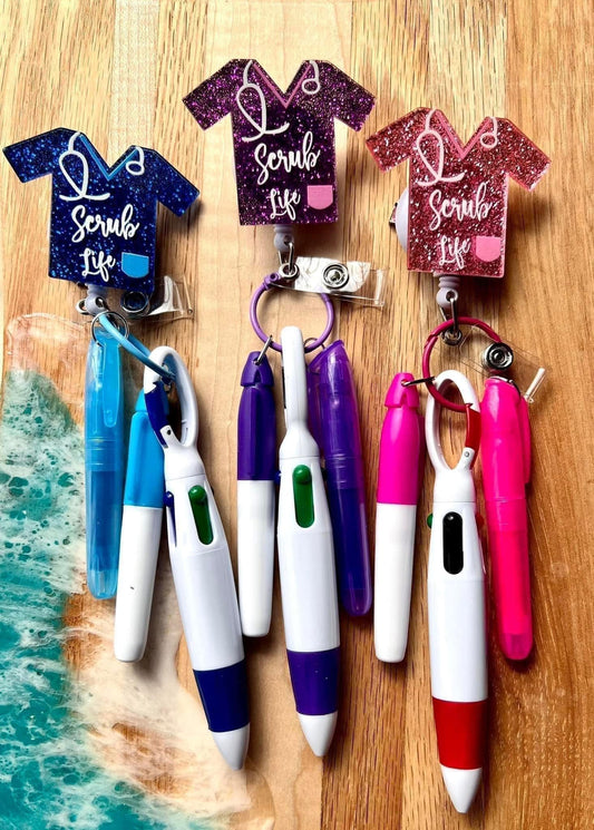 Random Nurse Badge Reel & Marker Set