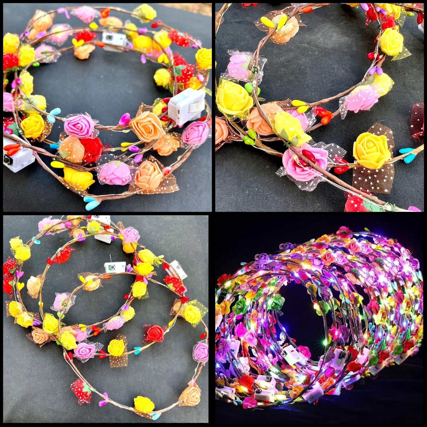 LED Boho Floral Headbands