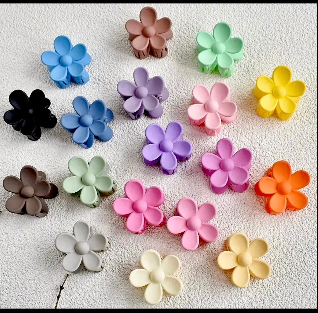 Random 1.6 & 2.9 Inch Flower Claw Hair Clips