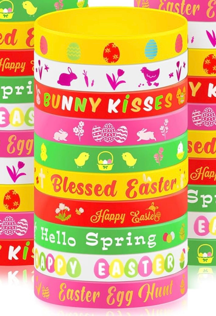 Random Easter Bunny Kisses Silicone Bracelet