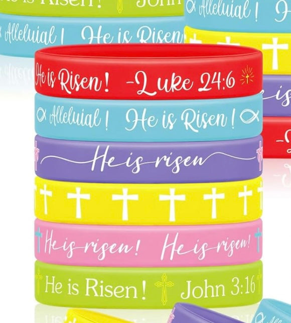 Random He Is Risen Silicone Bracelet