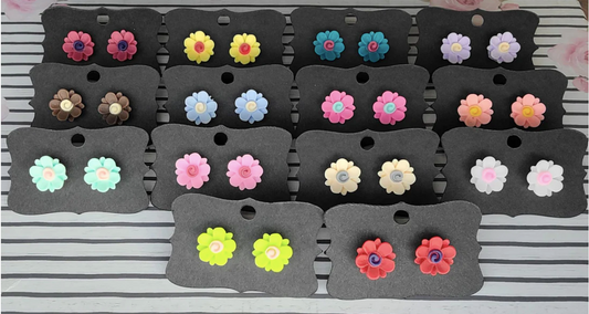 Random- 14 MM Swirl Flower Earrings