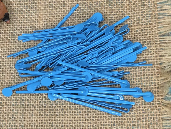 8 mm Pad Bobby Pins- 10 Pack.