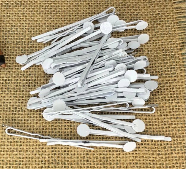 8 mm Pad Bobby Pins- 10 Pack.