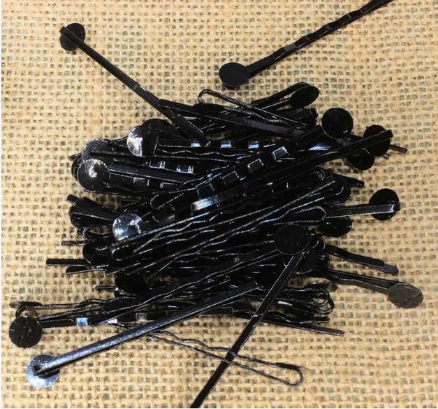 8 mm Pad Bobby Pins- 10 Pack.