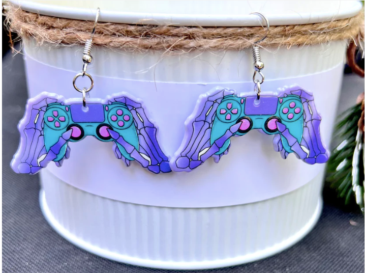 Afterlife Gamer Girl Acrylic Earrings