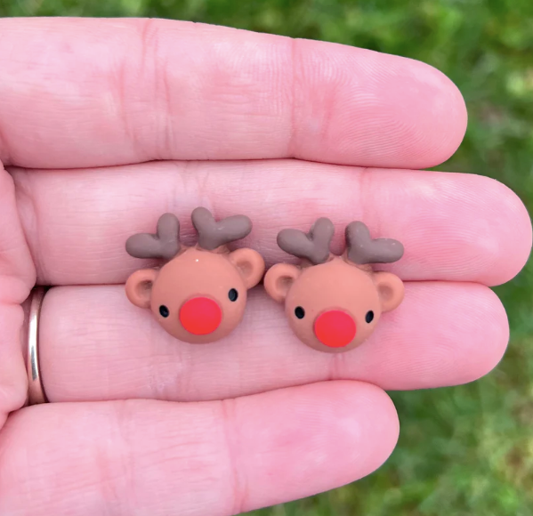 Christmas Resin Stud Earrings