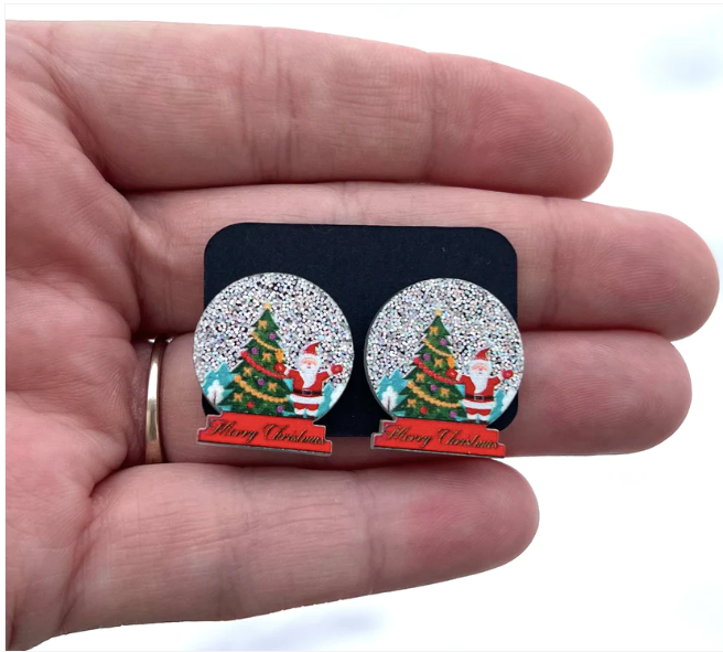 Christmas Stud Acrylic Earrings