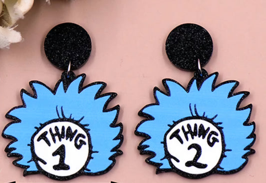 Mini Preorder Thing 2 Acrylic Stud Dangle Earrings