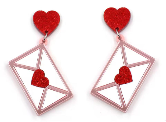 MINI PREORDER VALENTINE LOVE LETTER ACRYLIC STUD EARRINGS