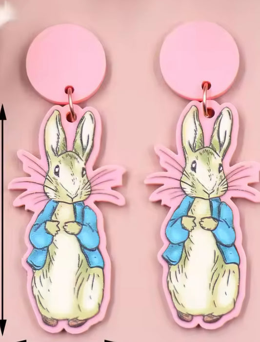 MINI PREORDER EASTER PETER RABBIT ACRYLIC STUD EARRINGS