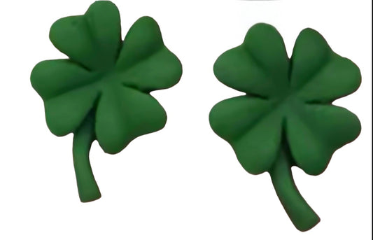 MINI PREORDER ST PATRICKS DAY SHAMROCK RESIN STUD EARRINGS