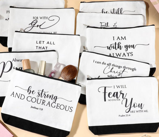 Random Easter Bible Verse Cosmetic Bag