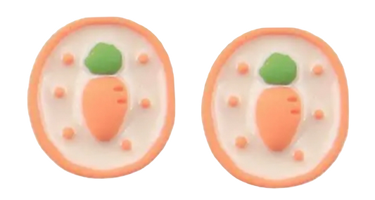 MINI PREORDER Polka Dot Carrot RESIN STUD EARRINGS