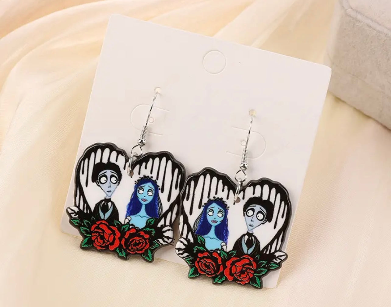 Heart Shape Character Acrylic Earrings