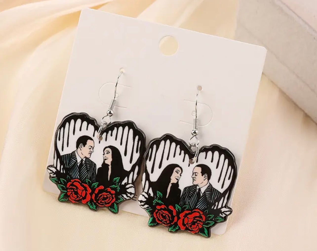 Heart Shape Character Acrylic Earrings