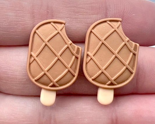 Jumbo Chocolate Popsicle Stud Earrings