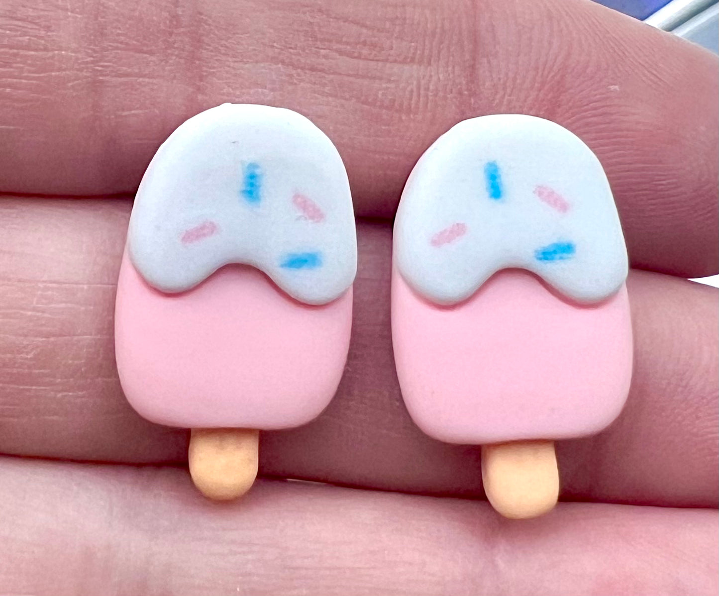 Jumbo Sprinkle Popsicle Resin Stud Earrings