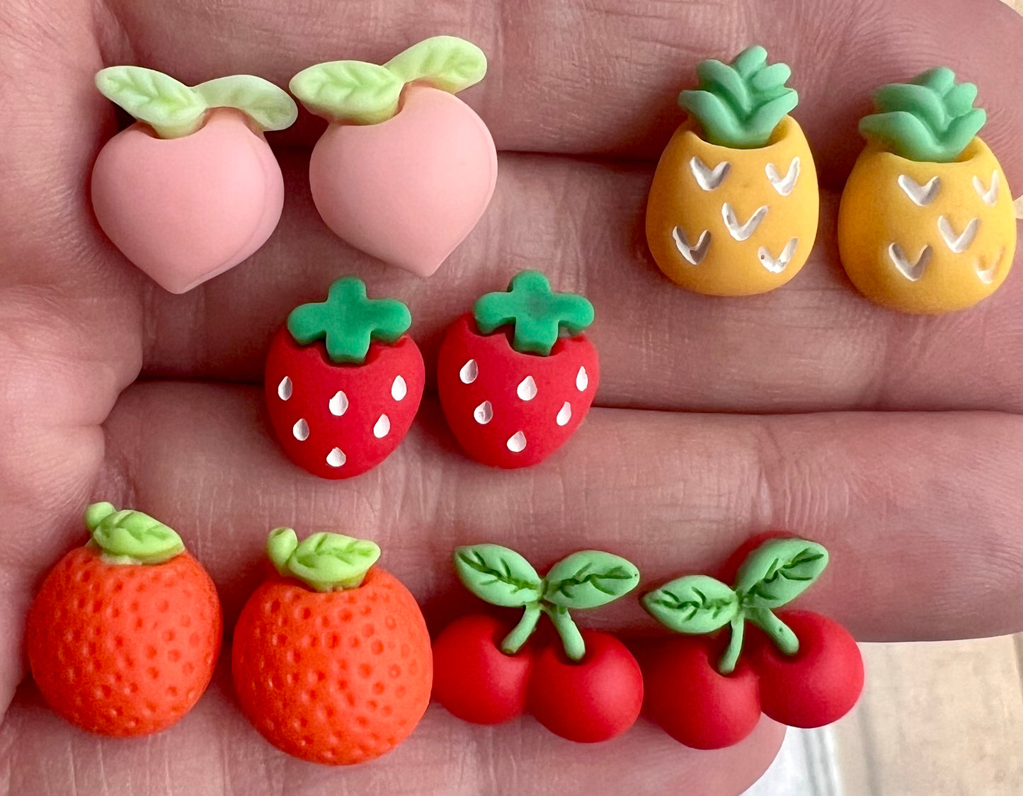 Fruit Resin Stud Earrings