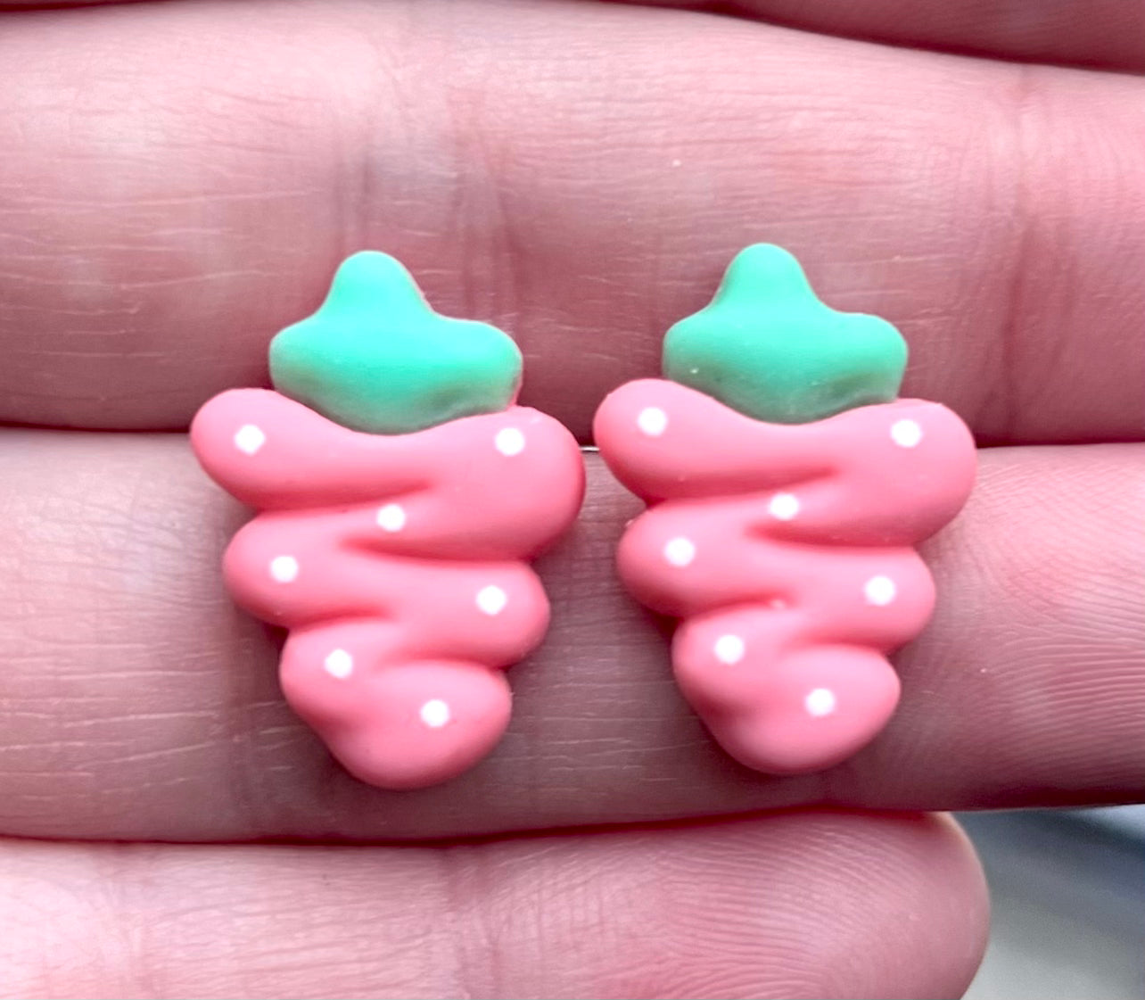 Pipe Fruit Resin Stud Earrings