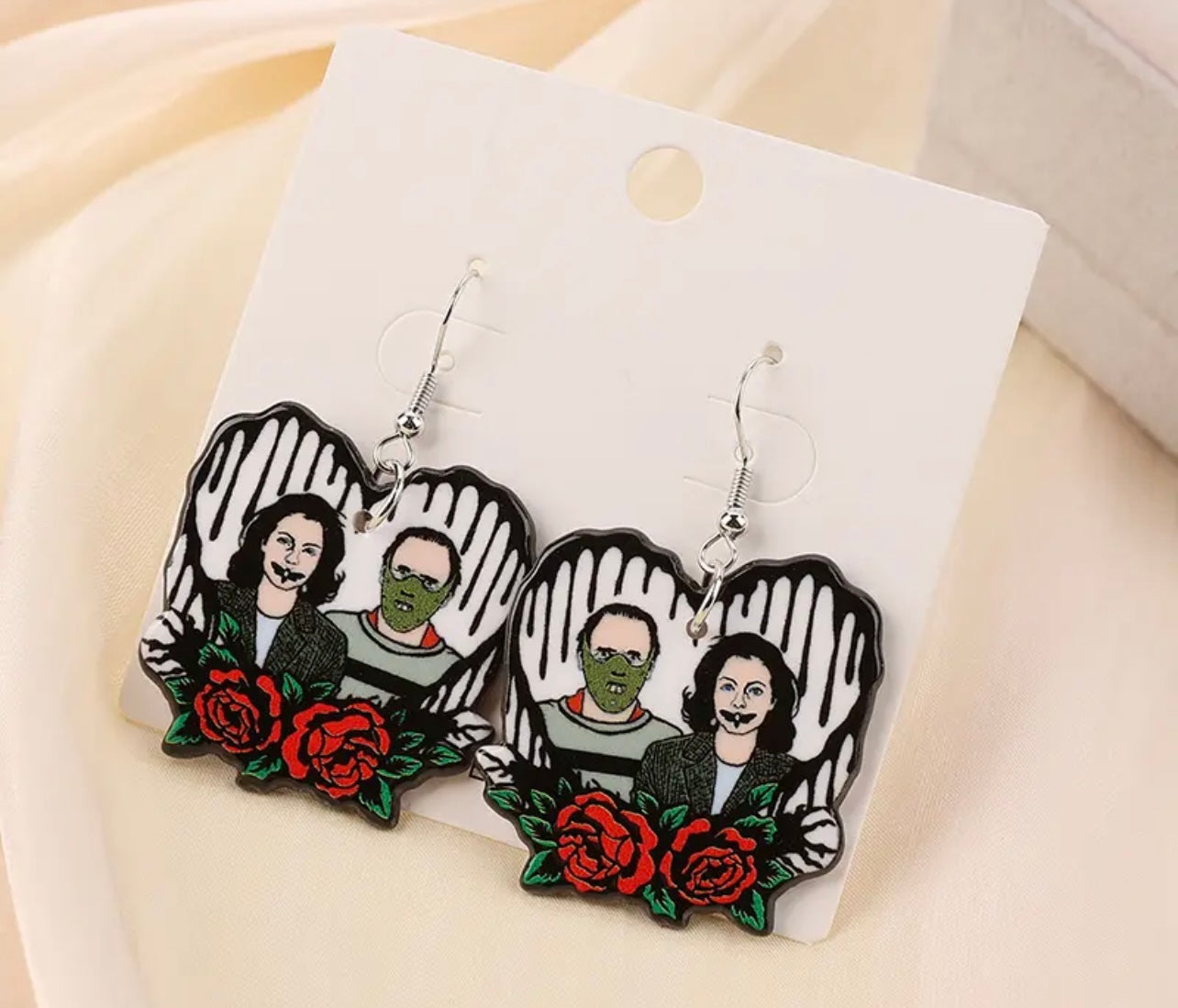 Heart Shape Character Acrylic Earrings