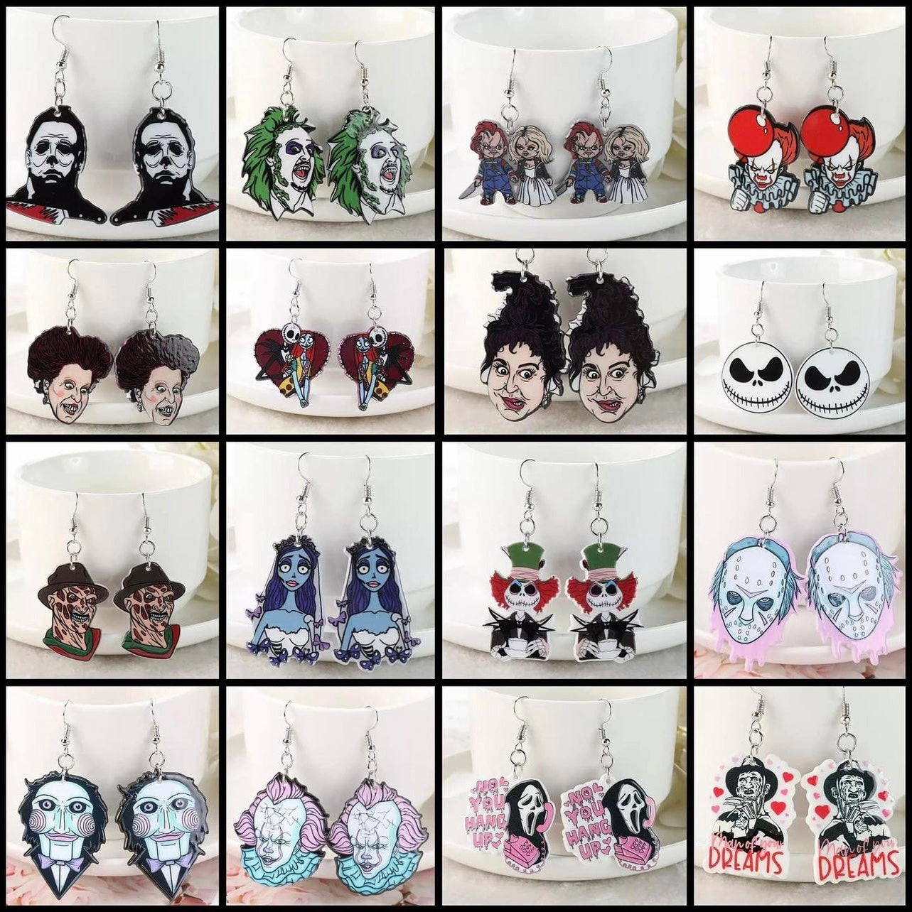 Halloween Character Acrylic Earrings