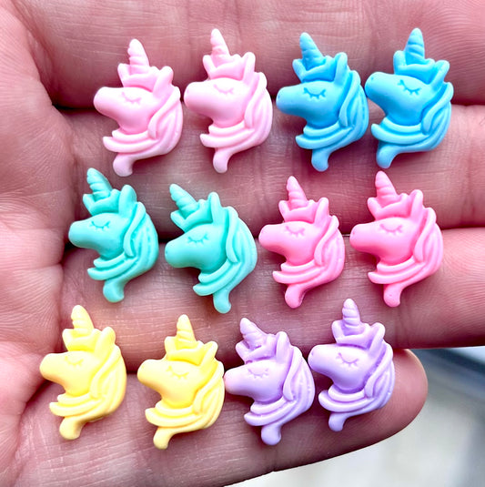 Solid Color Unicorn Resin Stud Earrings- Random