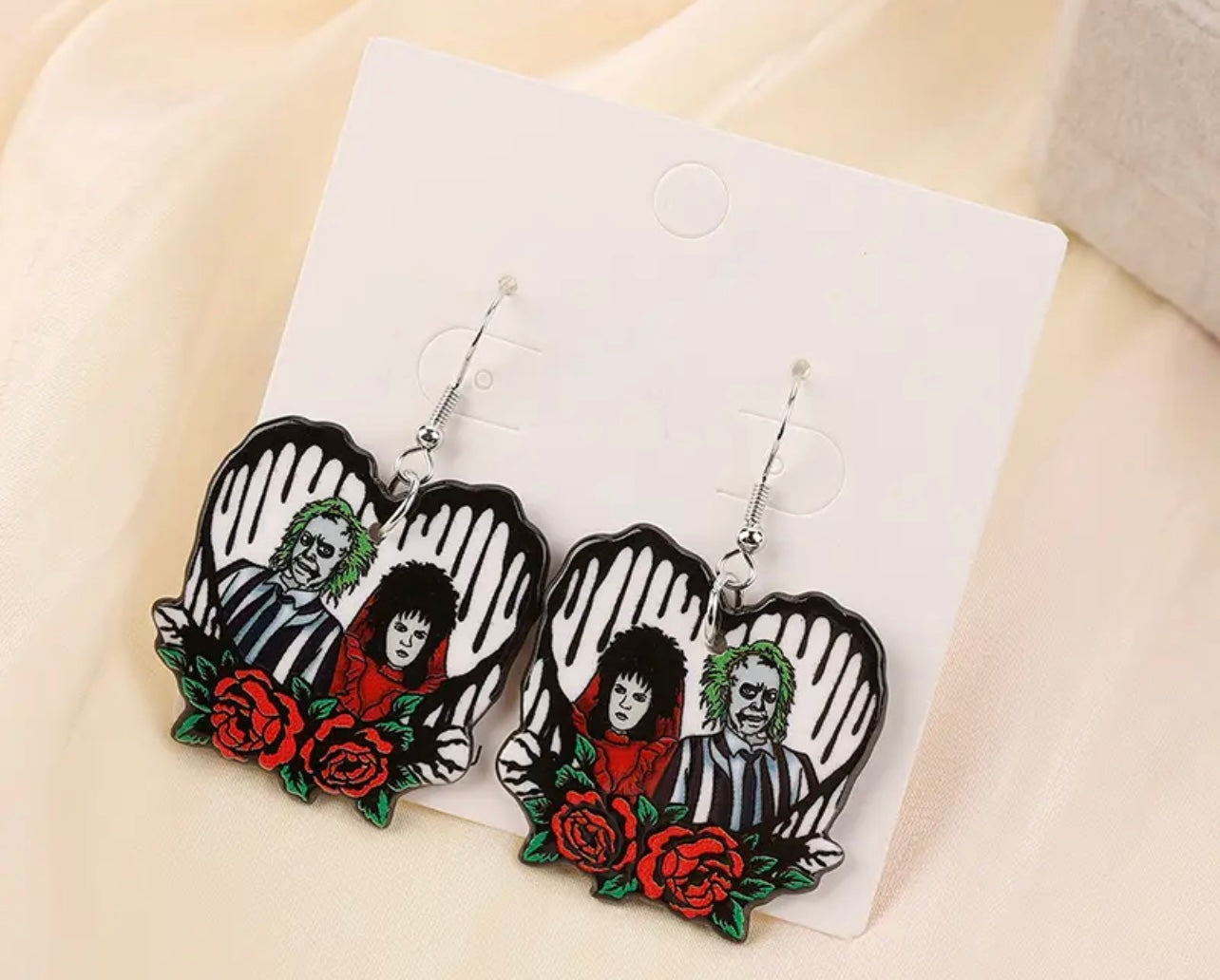 Heart Shape Character Acrylic Earrings