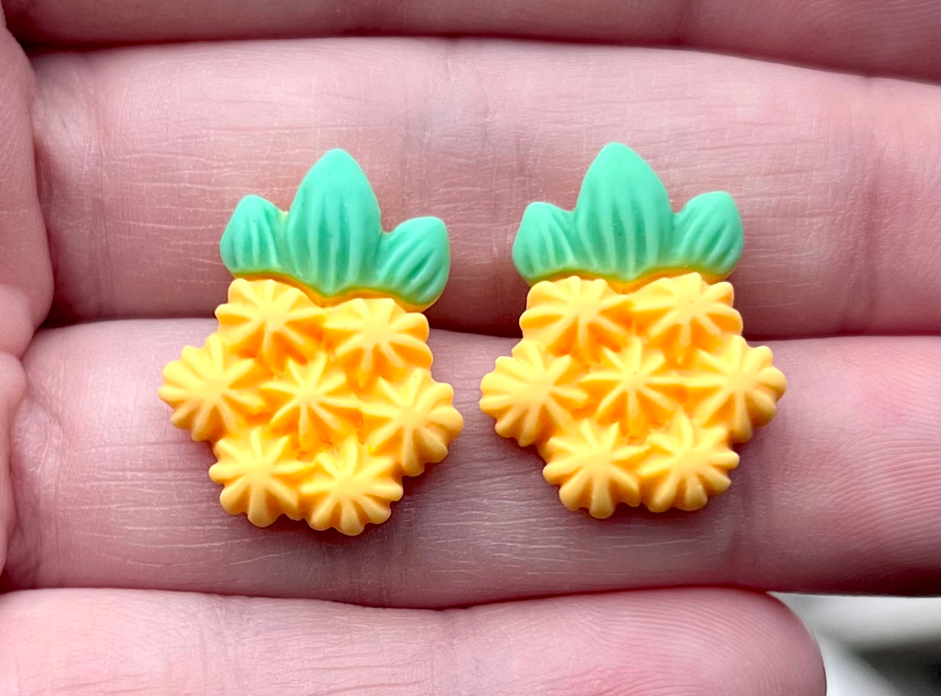 Pipe Fruit Resin Stud Earrings