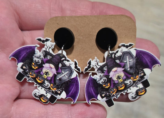 Bat Mobile Gnome Earrings