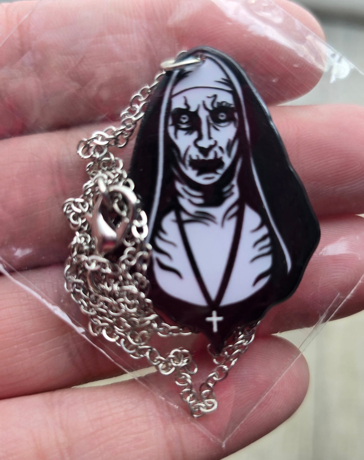 Creepy Nun Necklace