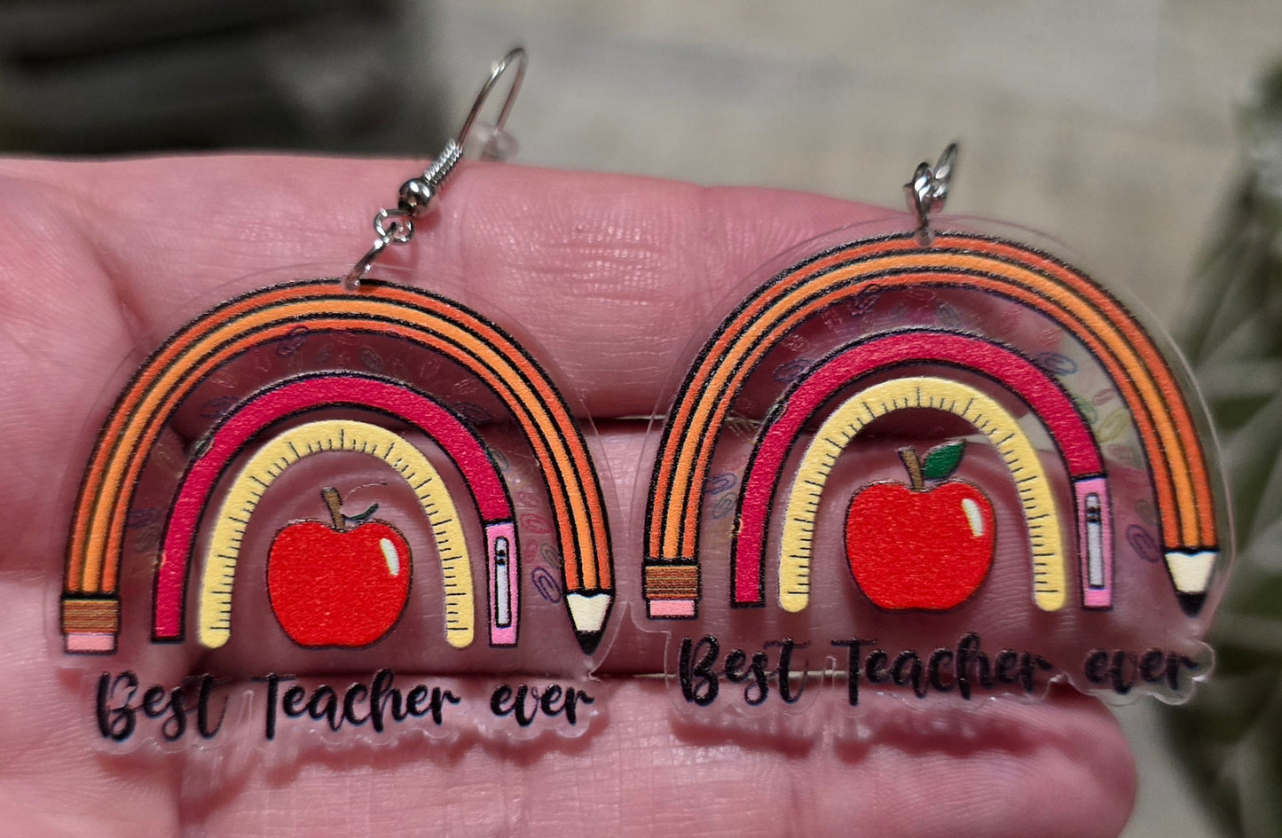 Teacher Life Rainbow Earrings