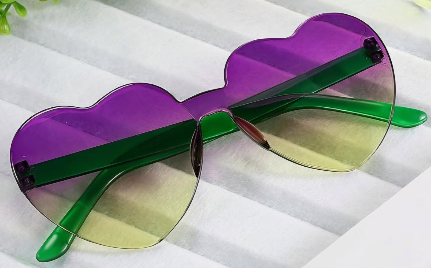 Mardi Gras Heart Kid/Adult Sunglasses.