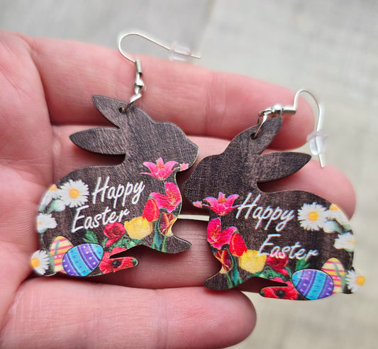 Happy Easter Bunny Earrings