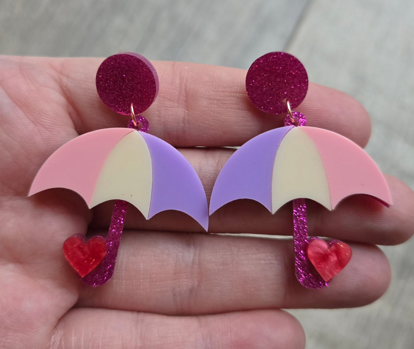 Heart Umbrella Earrings