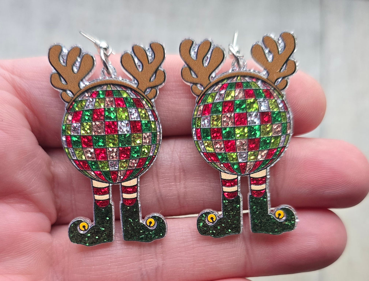 Reindeer Disco Earrings