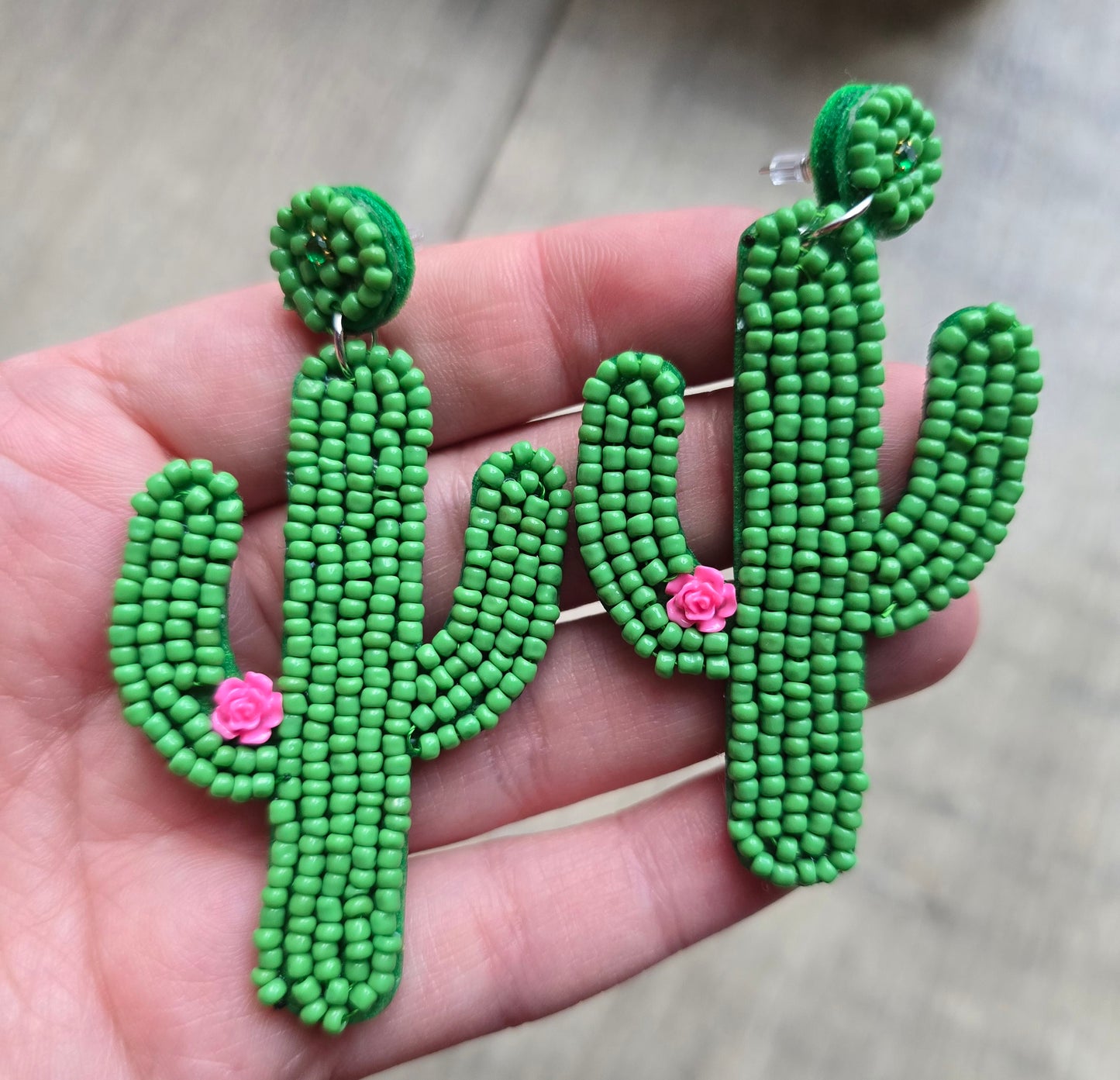 Cactus Seed Bead Earrings