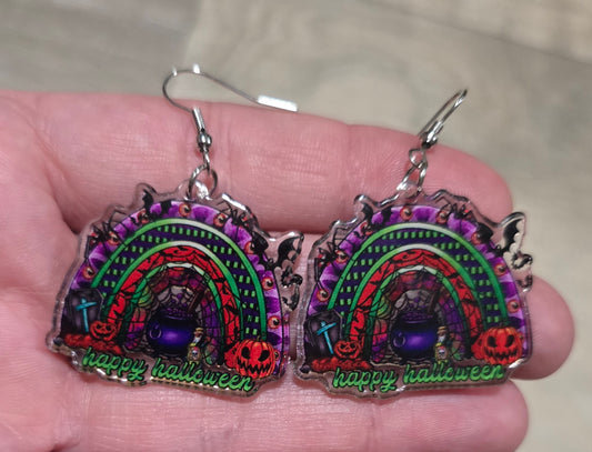 Happy Halloween Rainbow Earrings